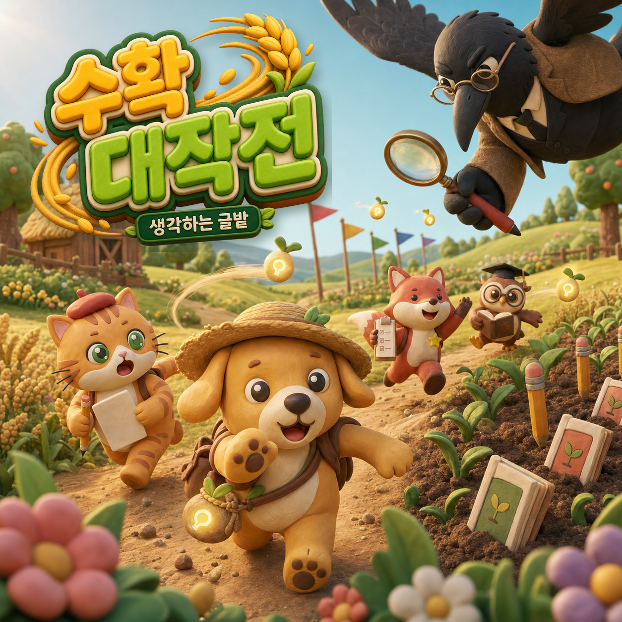 글밭 수확대작전 — 까마귀의 습격 타이틀